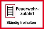 Feuerwehrschild - Feuerwehrzufahrt Ständig freihalten