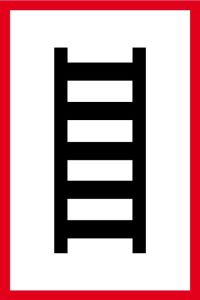 Feuerwehrschild - Leiter - Kunststoff - 20 x 30 cm