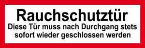 Feuerwehrschild - Rauchschutztür - Kunststoff - 5 x 15 cm