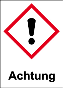 GHS Kennzeichnung - Achtung  - Aluminium - 105 x 148 mm