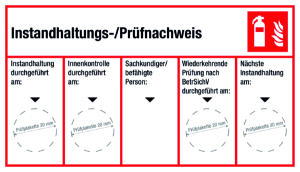 Instandhaltungs- /Prüfnachweis fünfspaltig